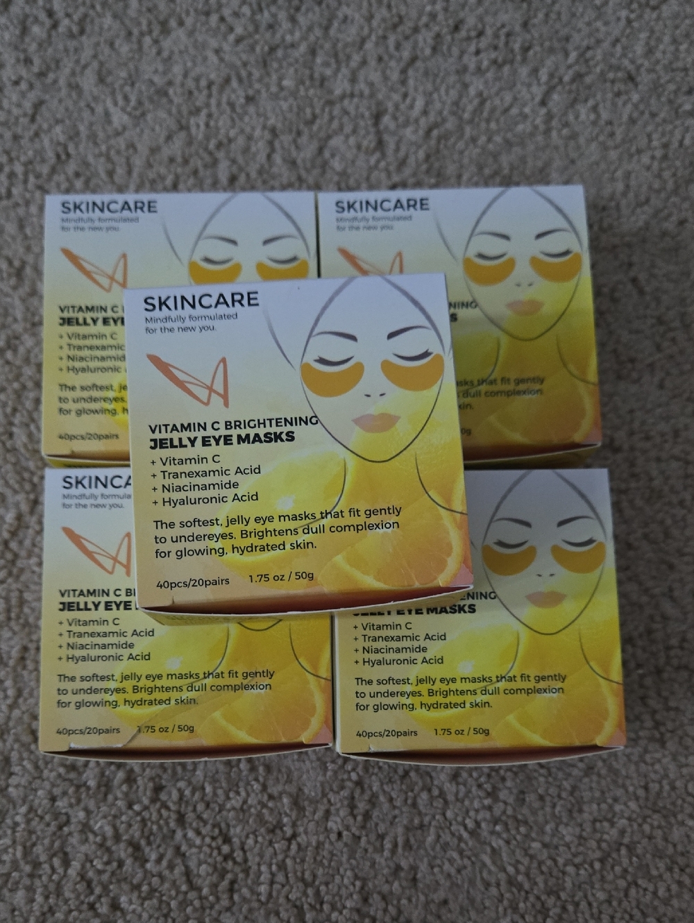 Vitamin C Brightening Jelly Eye Masks - Yellow